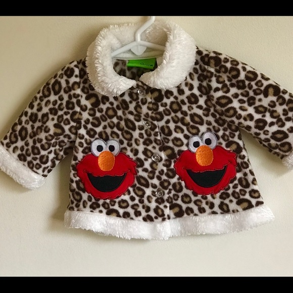 Sesame Street Elmo Leopard Baby Coat - Picture 2 of 8